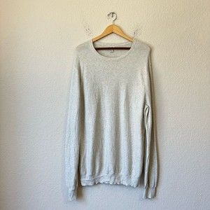 J. CREW Long Sleeve Knit Crew Neck Pullover Sweater in Ivory